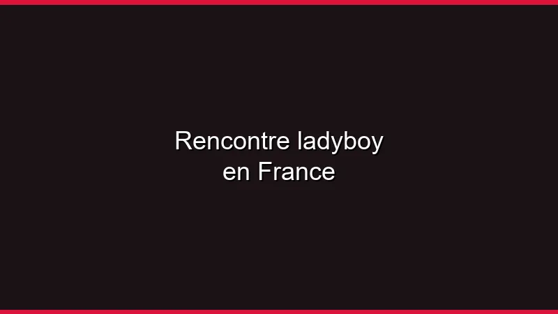 Rencontre ladyboy en France